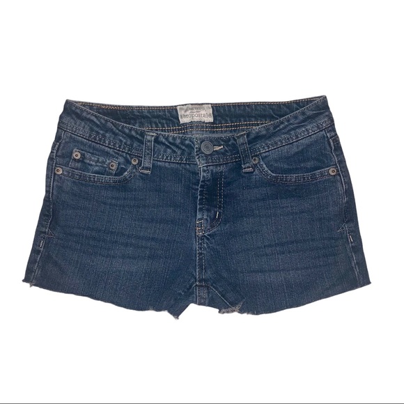 Aeropostalé Low-Rise Dark-Wash Jean Shorts - Picture 3 of 12
